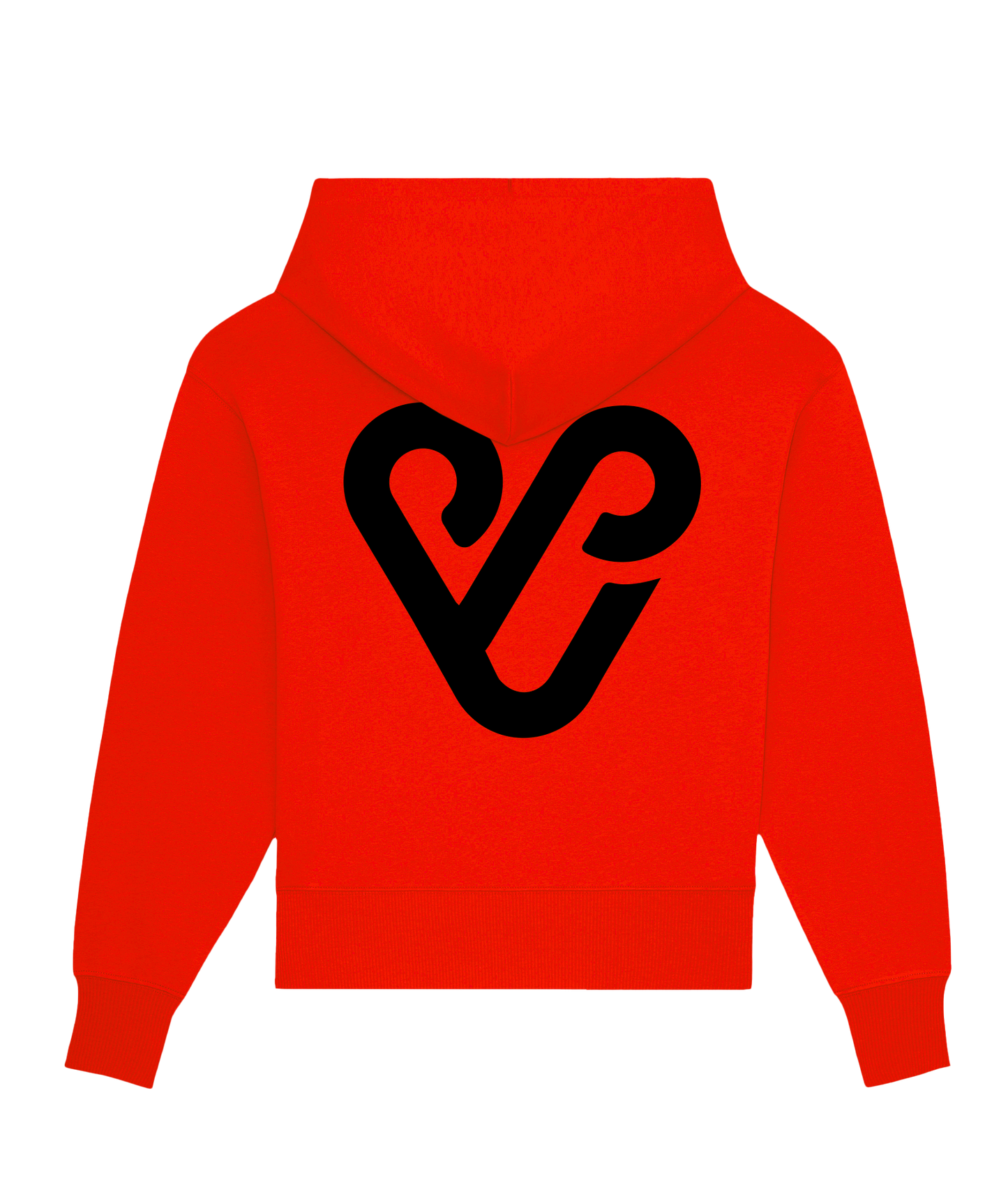 Hoodie rouge monogramme noir